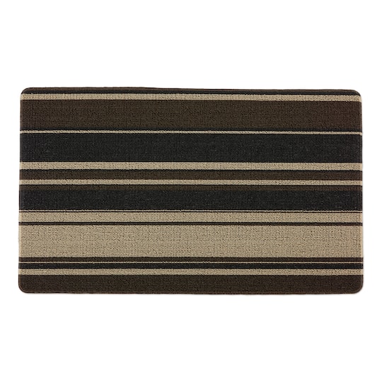 Neutral Stripe Tufted Loop Textilene Mat